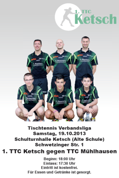 Verbandsliga: 1. Herren - TTV Muehlhausen