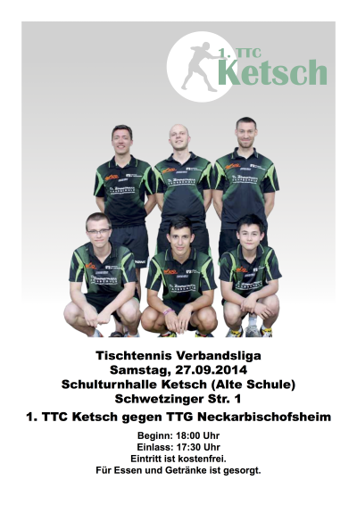 Badenliga-Herren: TTC Ketsch - TTG Neckarbischofsheim